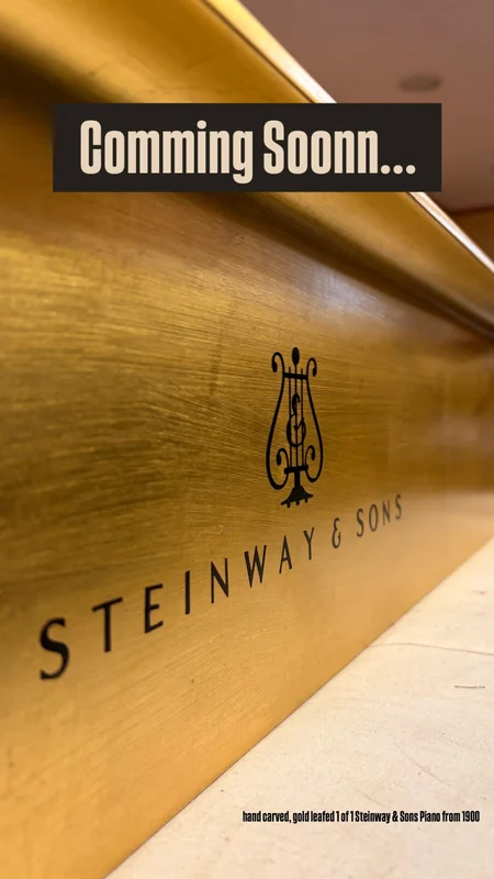 Steinway & Sons Art Case, The Golden Steinway, Basbous & Sons Lebanon
