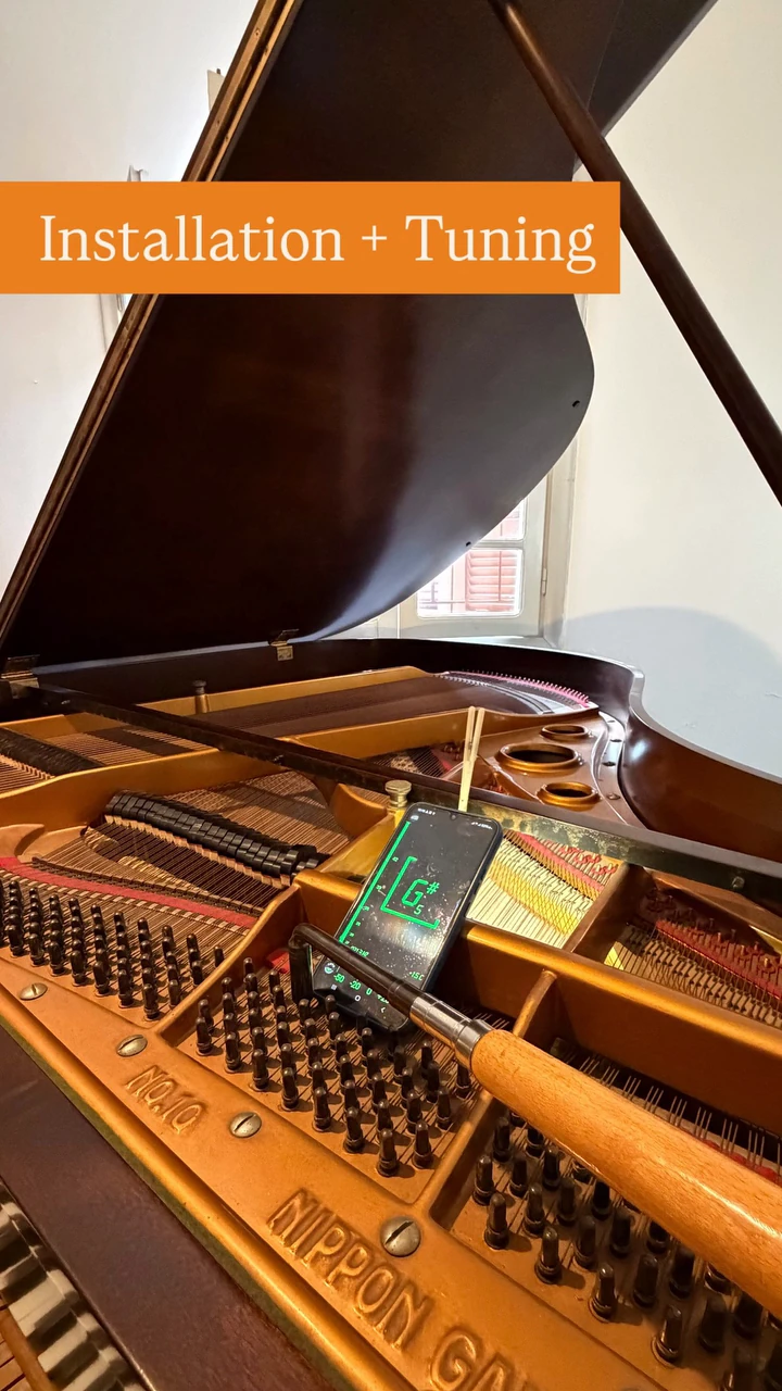 Installation and tuning of a grand piano